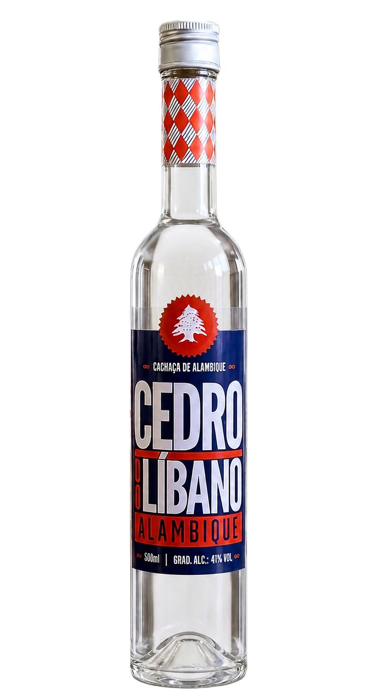 Garrafa de Cachaça Cedro do Líbano Alambique
